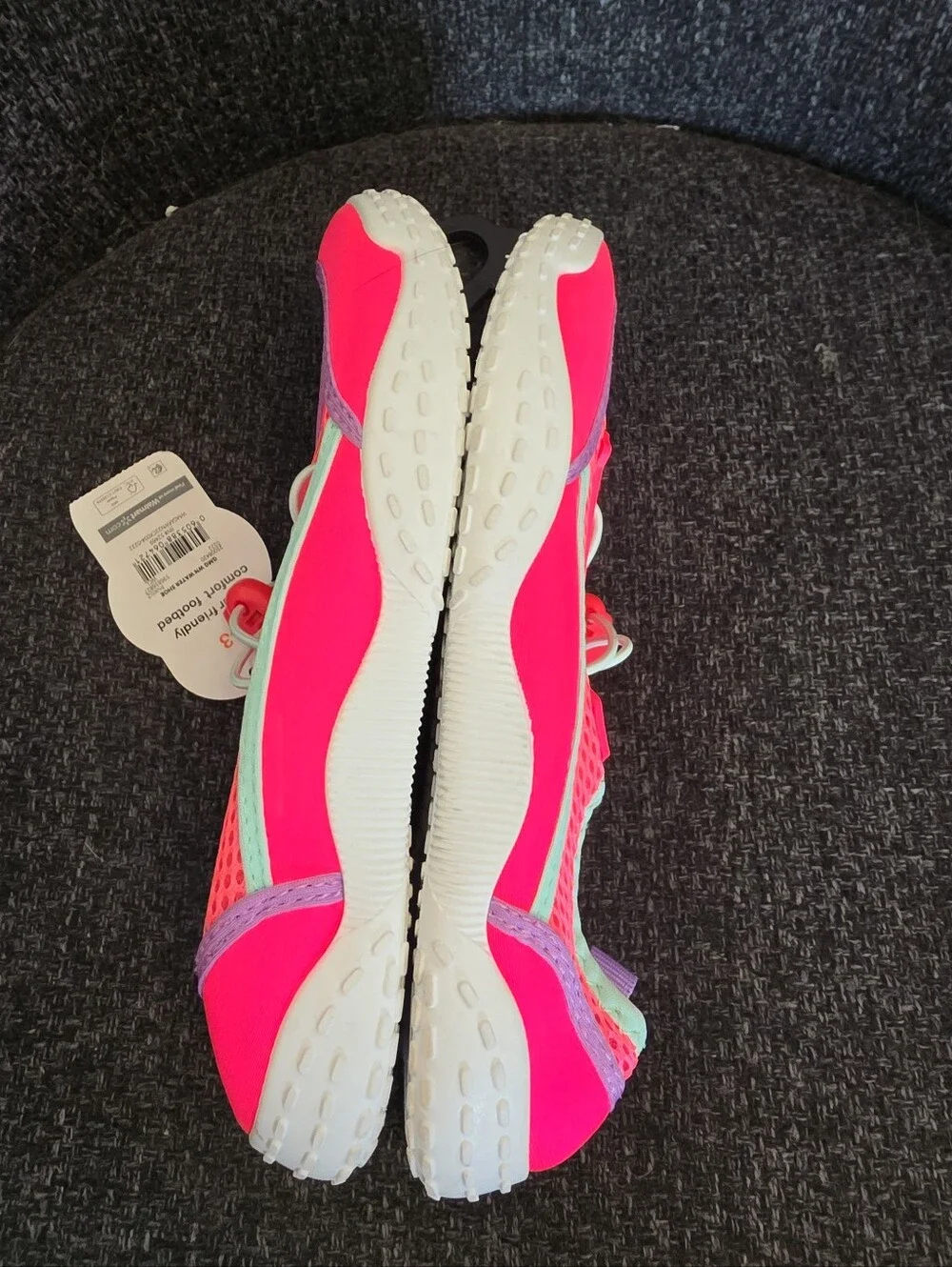 NWT Wonder Nation Girls Size 2-3 Water Shoes Slip-On Hot Pink Mesh Swim Pool